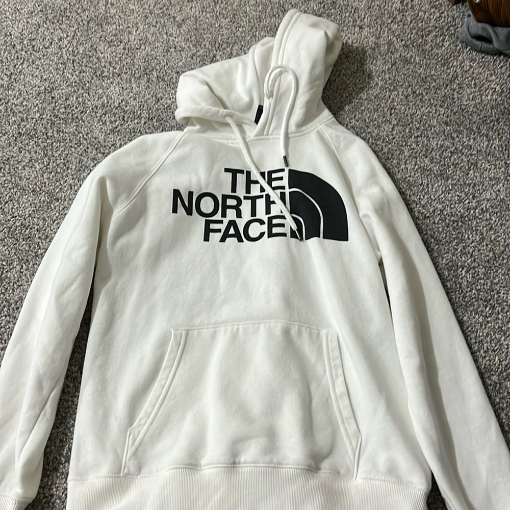 north face white hoodie